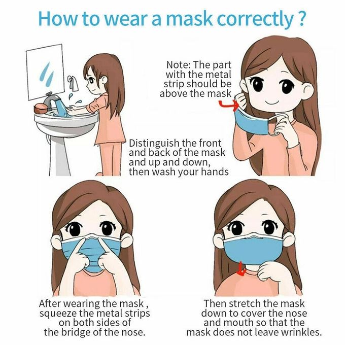 青調節可能な鼻の部分が付いている3つの層使い捨て可能なマスク/非編まれた生地のマスク